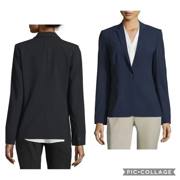 New Elie Tahari Darcy One Button Wool Stretch Suit